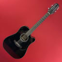[USED] Takamine GD30CE-12 BLK Dreadnought Cutaway 12 String Acoustic Electric Guitar, Black (See Des