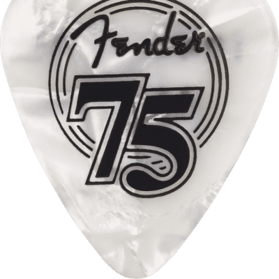 198-0351-075 Fender 75th Anniversary Pick Tin (18) Med Celluloid 1946-2021 image 2