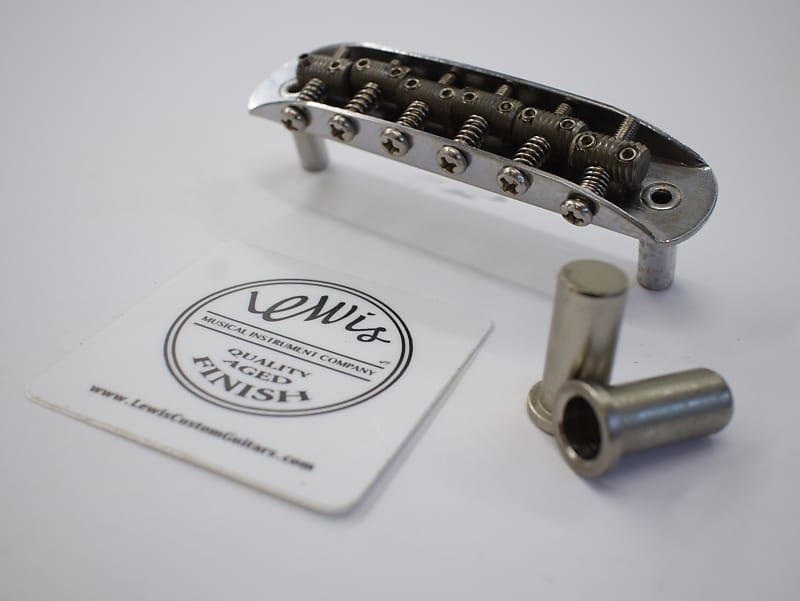 Aged Chrome Jazzmaster Bridge with Nickel Saddles and Reverb