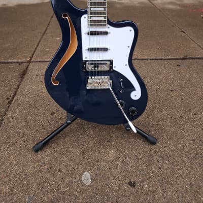 D'Angelico Premier Series Bedford Semi Hollow with Tremolo 2021 - Navy Blue image 1