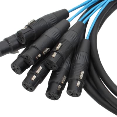 Elite Core 5' 25-pin D-Sub DB25 to 8 XLR Female 5ft Audio Cable Breakout Snake image 12