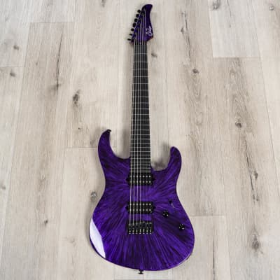 Suhr Custom Modern 7 7-String Guitar, Ebony Fretboard, Pau Ferro Neck Back, Purple Nova image 3