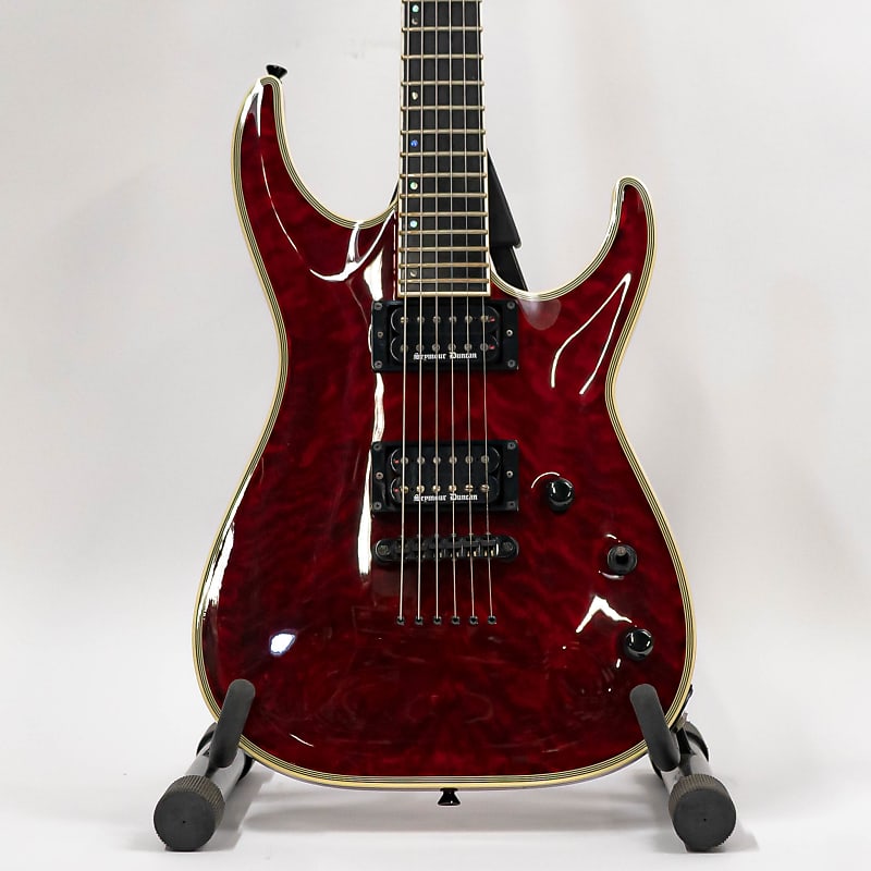 Edwards ESP E-HR-145NT/QM Electric Guitar with Padded Gigbag - Black Cherry image 1