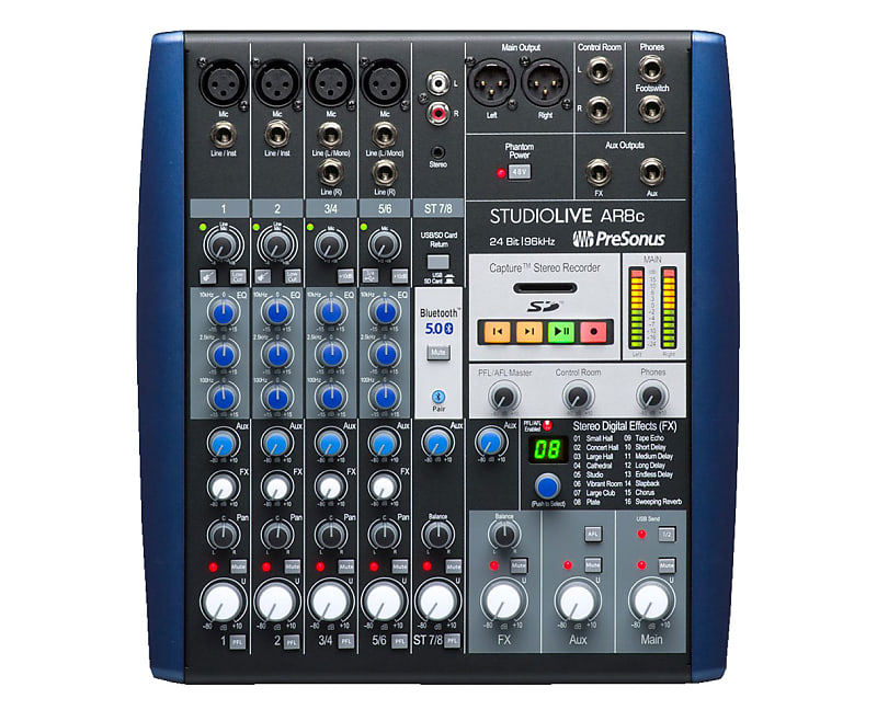 PreSonus StudioLive AR8c 8-Input Mixer / Digital Recorder / Audio Interface image 1