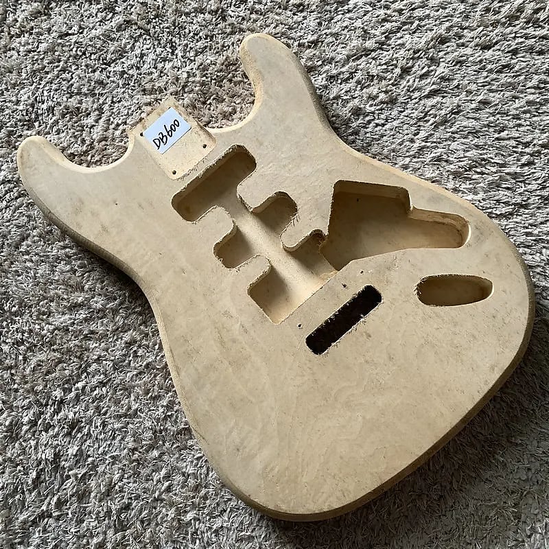 Ssh Unfinished Basswood Guitar Stratocaster Strat Style Body Reverb 0175