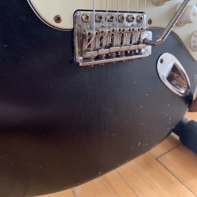 Mario Guitars S Style Heavy Relic Black w/ Brazilian Slab Board image 4