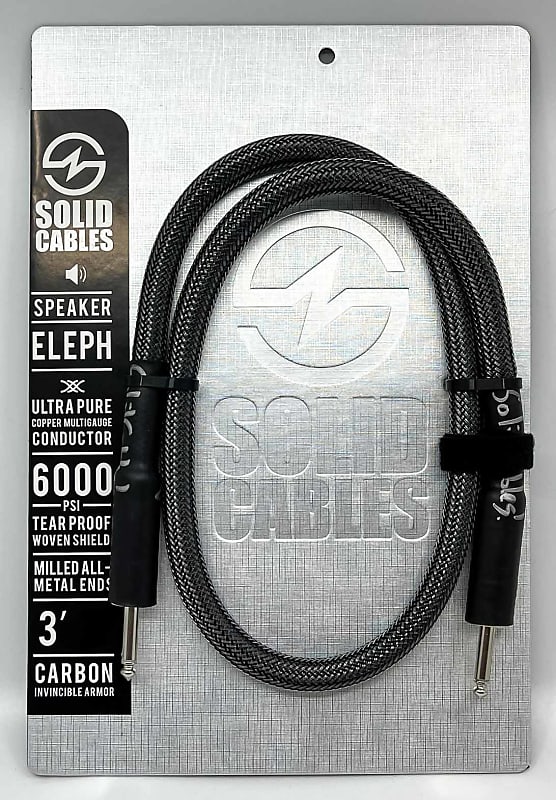 Solid Cables - ELEPH - speaker cable - Black - Solid Cables - ELEPH -  speaker cable - 3' -Black