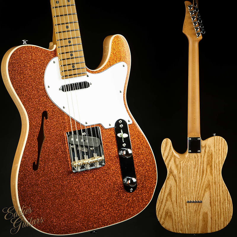 Suhr Eddie's Guitars Exclusive Custom Classic T Roasted - Orange  Sparkle image 1