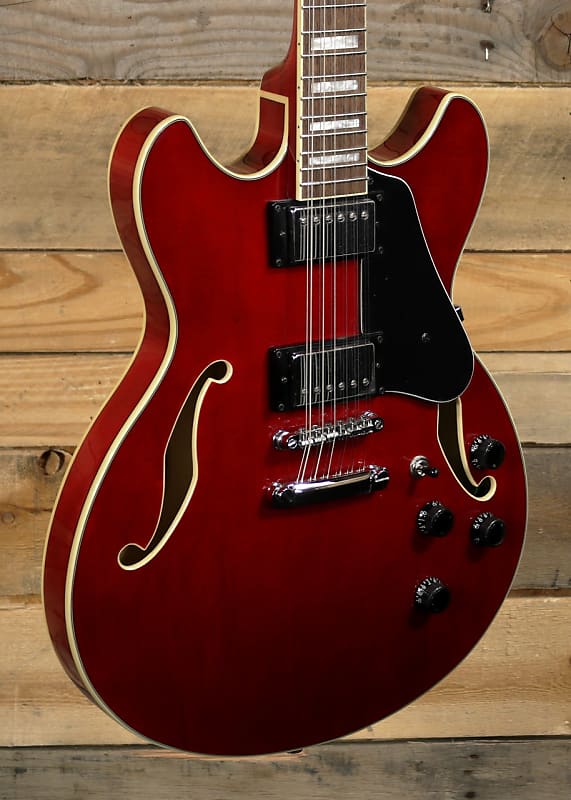 Ibanez AS7312 12-String Semi-Hollowbody Guitar Transparent Cherry Red image 1