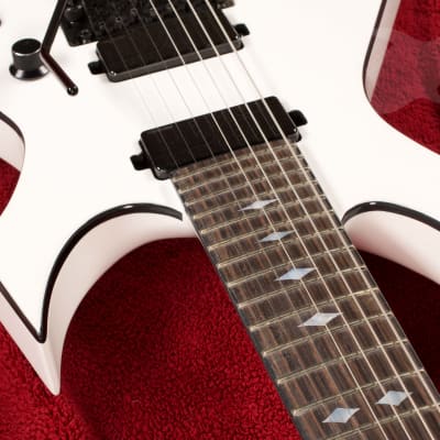 B.C. Rich Warlock Legacy Extreme 7 with Floyd Rose - Gloss Glitter Rock White image 7