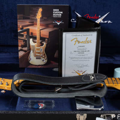 Fender 1969 Telecaster Thinline Guitar, Journeyman Relic, Maple, Aged Sonic Blue image 12