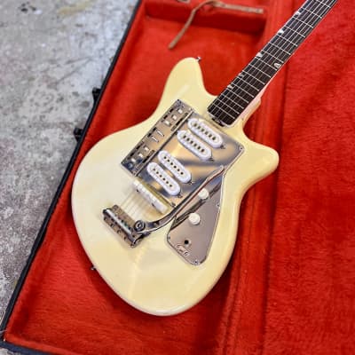 Guyatone LG-140t 1960's - White original vintage MIJ Japan bizarre