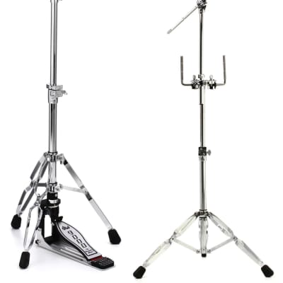 DW DWCP9500D 9000 Series Hi-hat Stand - 3-leg  Bundle with DW DWCP9934 9000 Series Heavy Duty Double Tom/Cymbal Stand with Cymbal Boom Arm image 1