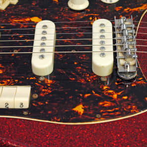 Norma EG-470 Electric Guitar Vintage 1960's Japan Red Sparkle Finish Professionally Set Up! image 8