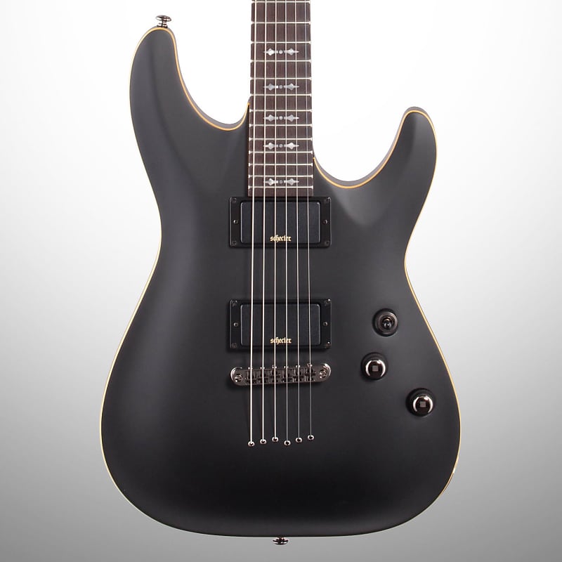 Schecter Demon 6 Electric Guitar, Aged Black Satin image 1
