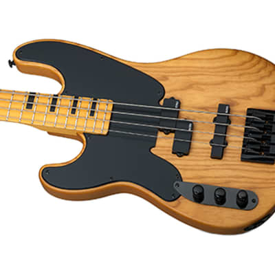 Schecter Session Series Left Hand Solid Body Bass Guitar Maple/Aged Natural Satin - 2849 - Used image 4