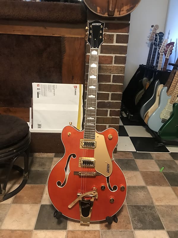 Gretsch G5422TG Electromatic Classic Hollow Body Double-Cut with Bigsby and Gold  Hardware - Orange Stain