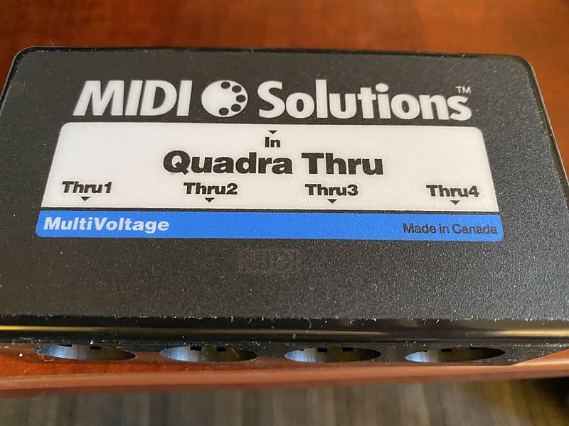 MIDI Solutions Quadra Thru 4 Output MIDI Thru Box Reverb