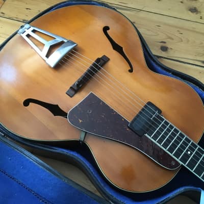 1940s Abbott Victor Burlington III Archtop Guitar - Made in England + Case Bild 6