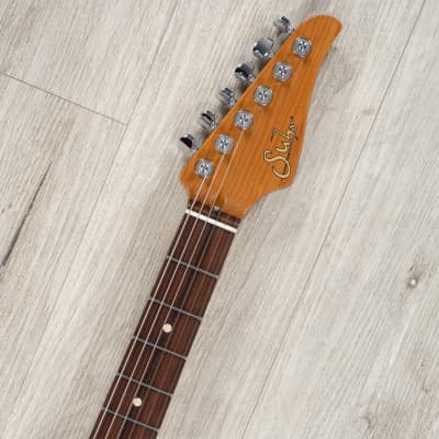 Suhr Standard Plus HSS Guitar, Pau Ferro Fingerboard, Trans Blue Denim Slate image 9