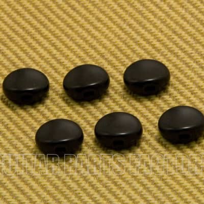 TK-7710-023 (6) Black Vintage Style Glue-On Round Guitar Tuner Buttons