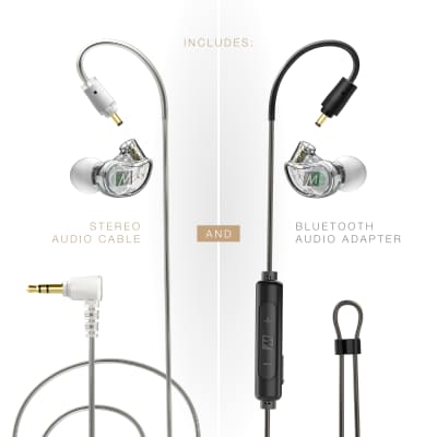 Mee Audio M6 PRO 2nd Generation Musicians’ in-Ear Monitors Wired + Wireless Combo Pack Clear image 1