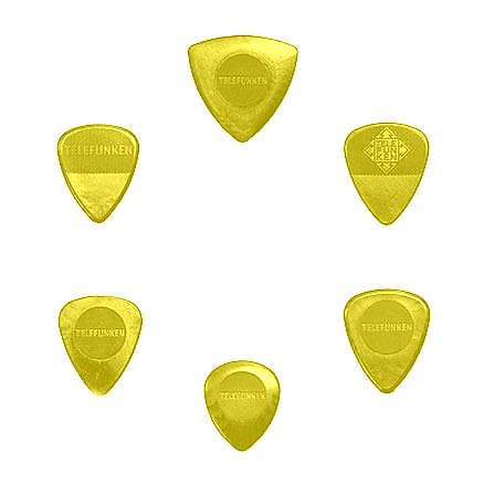 New Telefunken Elektroakustik Variety Mix Pack Guitar Picks (6-pack) - Yellow image 1