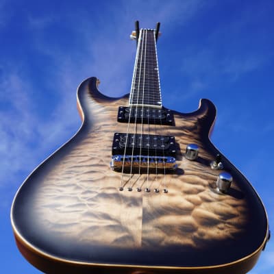 ESP USA Horizon-II See Thru Black Sunburst  6-String Electric Guitar w/  Tolex Hard Case (2022) image 11