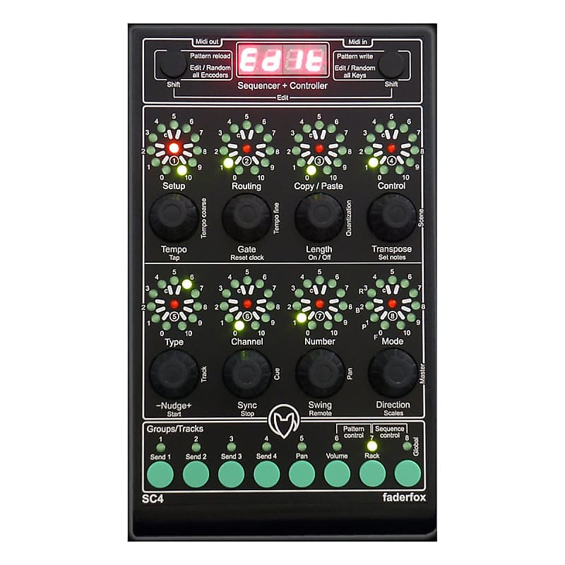 Faderfox SC4 Sequencer Controller (MIDI & USB) | Reverb