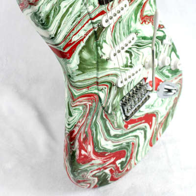 Custom Swirl Painted and Upgraded Fender Squier Affinity Strat  W/ Matching Headstock and Pickguard image 2