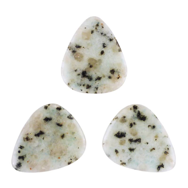 Kiwi Jasper Natural Stone Guitar Or Bass Pick - Specialty Handmade Gemstone Exotic Plectrum - 12 Pack New image 1