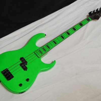 DEAN Custom Zone 4-string BASS guitar new w/ Hard CASE - Florescent Nuclear GREEN image 3