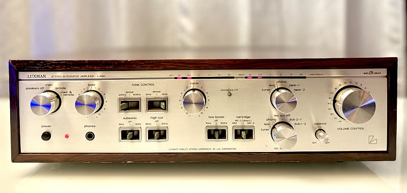 Vintage Luxman L-450 Integrated Amplifier - Rosewood + Serviced + Clean