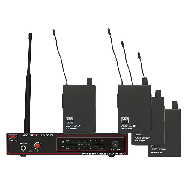 Galaxy Audio AS-900-4K1 4-Person Wireless In-Ear Monitor System Band K1 (630.2 MHz) image 1