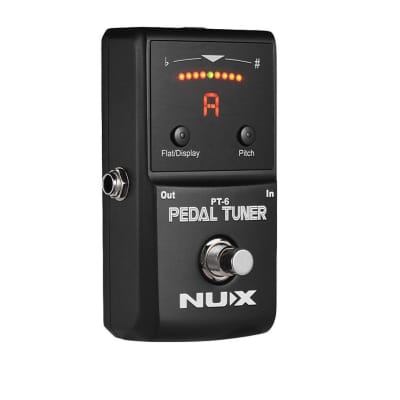 NUX PT-6 Chromatic Tuner Pedal Guitar Pedal Tuner Supports Flat & A4 Tuning LED Display Metal Shell image 2