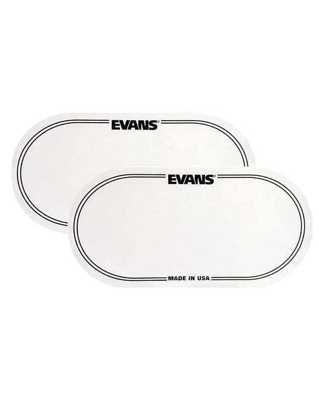 Evans EQPC2 EQ Double Pedal Patch 2 Pack- Clear Plastic image 1