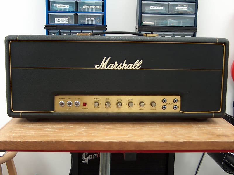 Vintage 1969 Marshall Super Bass 100 Watt Head Metal | Reverb Canada