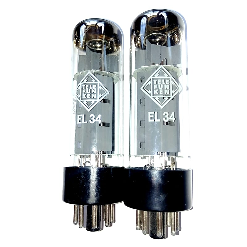 2) Genuine Telefunken EL34/6CA7 Power/Output Tubes, Matched NOS Vintage  Pair | Reverb