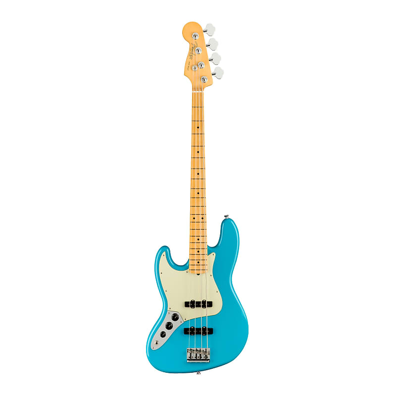 Fender American Professional II 4-String Jazz Bass (Left-Hand, Maple Fingerboard, Miami Blue) image 1