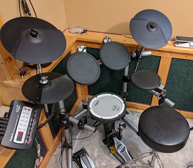 Roland TD3 Drum kit with kick pedal and throne TD3 drum kit Reverb