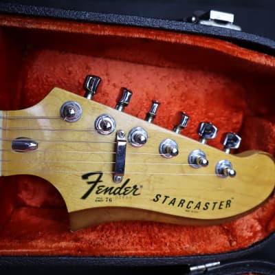 Fender Starcaster 1976 Vintage Original Wide Range Humbuckers Gibson ES-335 Copy from Fender Semi-Hollow Maple Fretboard Mocha Brown Excellent condition OHSC image 7