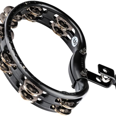 Meinl Percussion TMT2BK Mountable ABS Plastic Tambourine with Steel Jingles, Black image 1