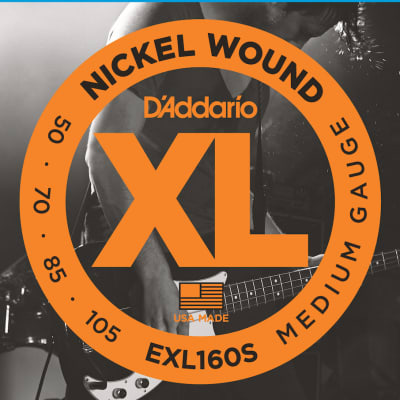 D'Addario EXL160S Nickel Wound Bass Guitar Strings, Medium, 50-105, Short Scale image 1