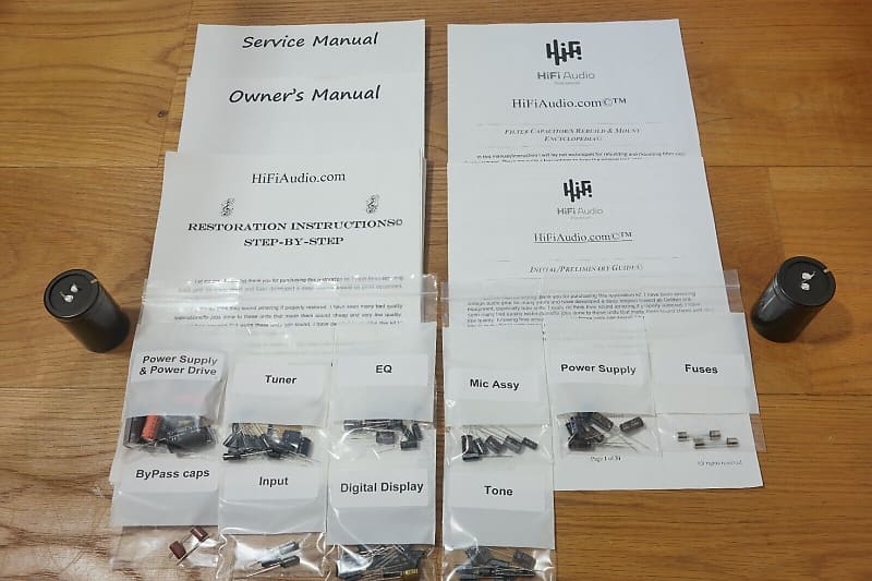 Sansui G-5700 restoration kit filter capacitor repair rebuild fix  			