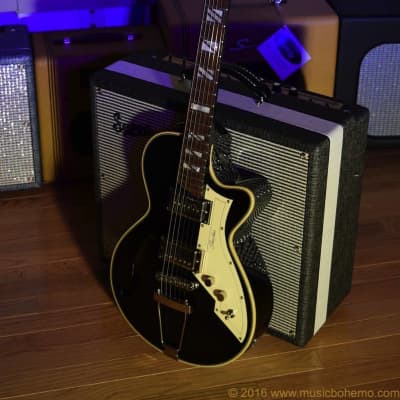 Peerless Retromatic 131 Hollowbody Guitar & HSC Black image 4