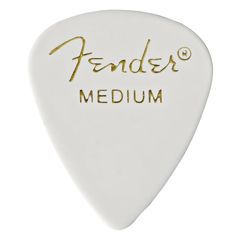 Fender 351 Classic Celluloid Guitar Picks 12-Pack - White - Medium image 1