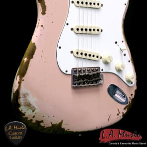 Fender Custom Shop L-Series 1964 Stratocaster Super Heavy Relic Shell Pink Rosewood 9231990856 - Serial Number - L11388 image 2