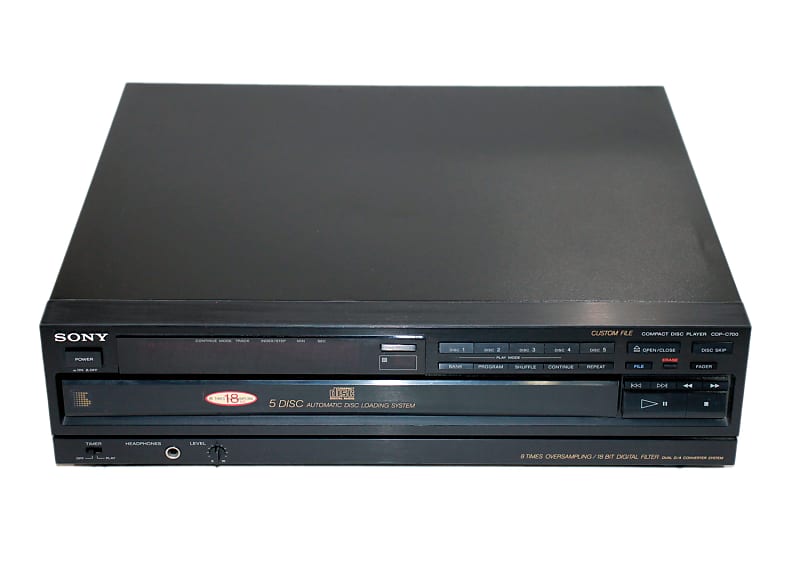 MINT FULLY RESTORED VINTAGE SONY CDP-C700 5 DISC CD PLAYER JAPAN  			