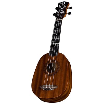 Luna UKE-VMP Uke Vintage Mahogany Pineapple Ukulele Rosewood Fretboard Satin image 2