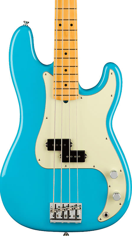 Fender American Professional II Precision Bass. Maple Fingerboard, Miami Blue image 1